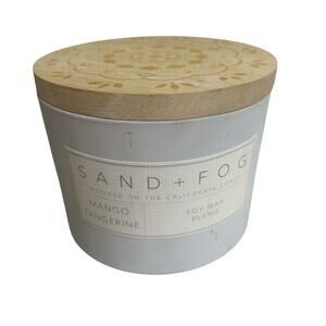 Sand And Fog Mango & Sweet Tangerine Candle, 12oz, Soy Wax, Cotton Wicks